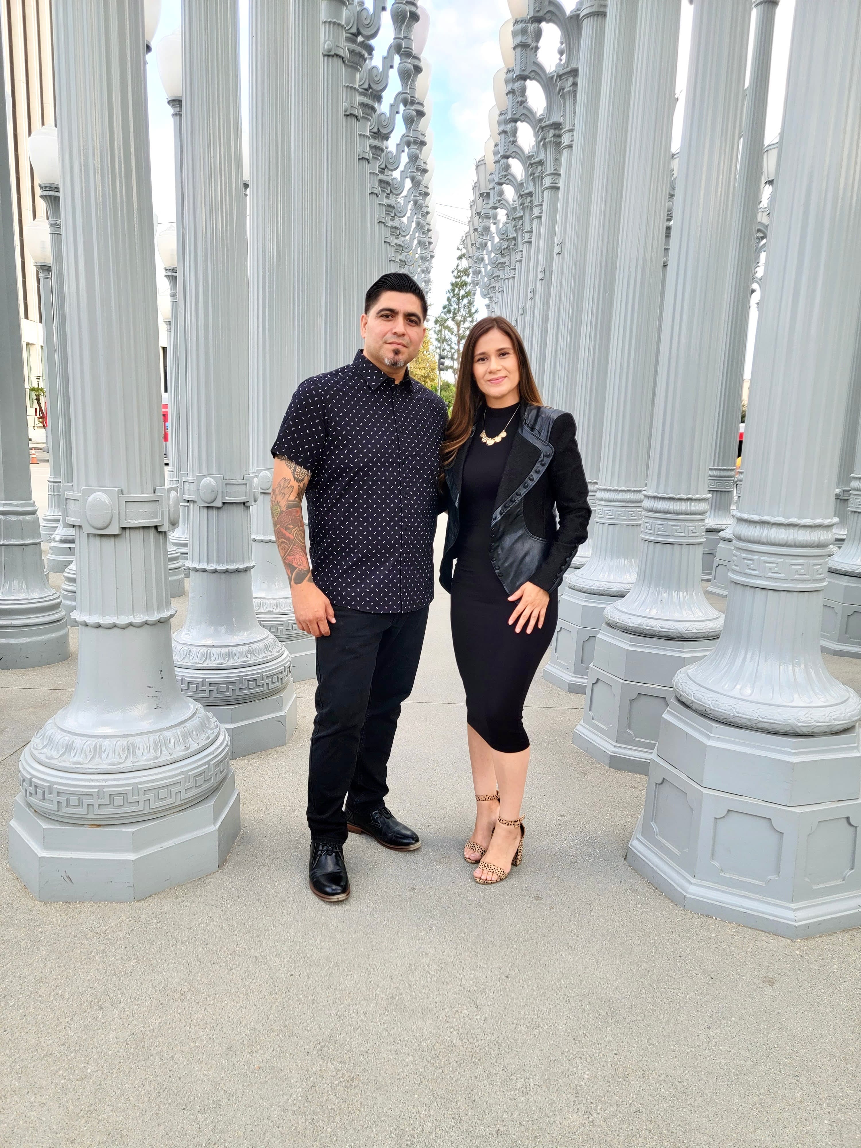 Obee Rosales with his wife